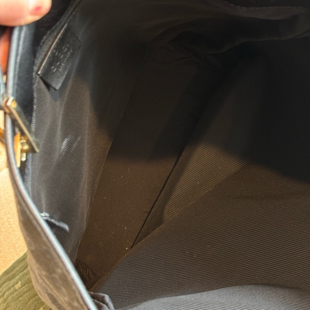Gucci Black GG Canvas Tote with Silver -Tone Details 007 - Picture 12 of 12